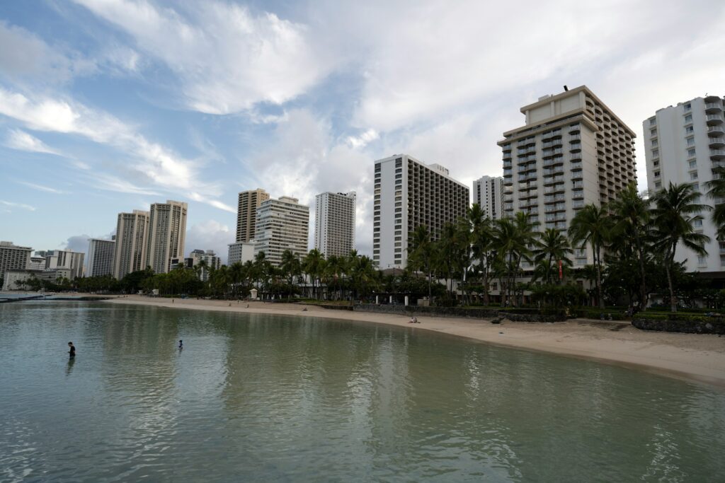 Buildings on Waikiki Beach